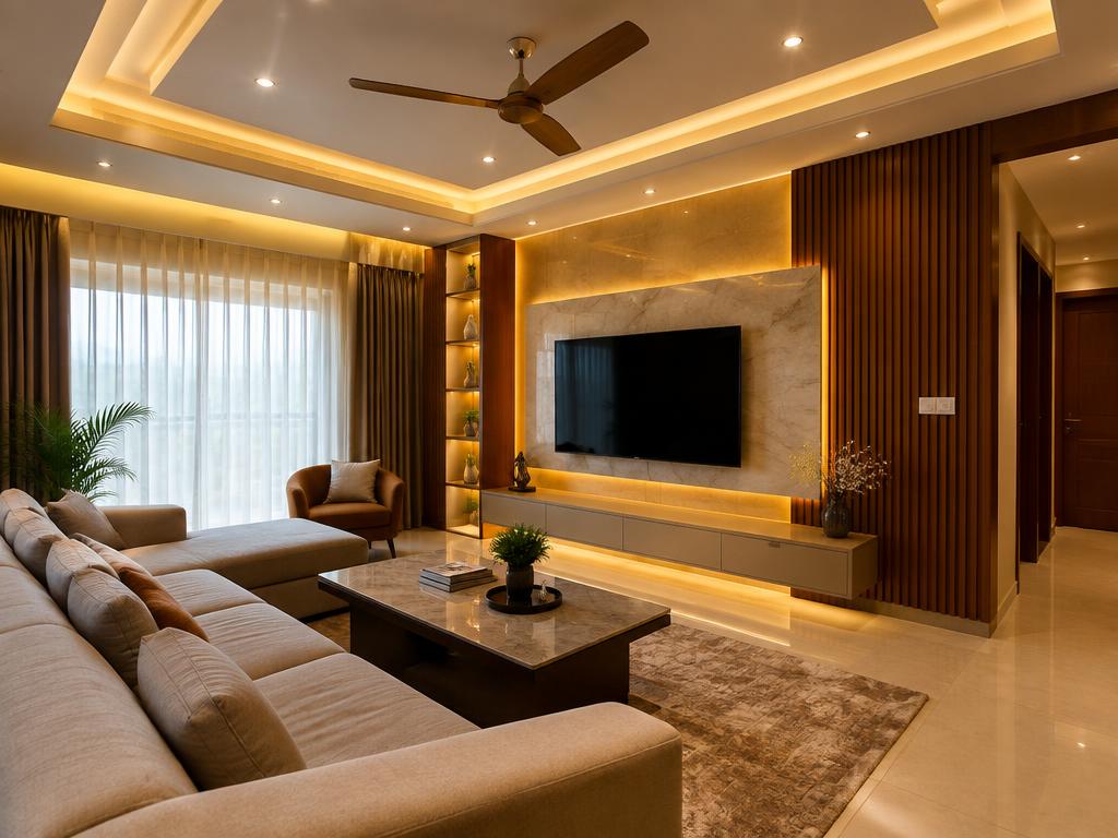 Living room civil interior finish